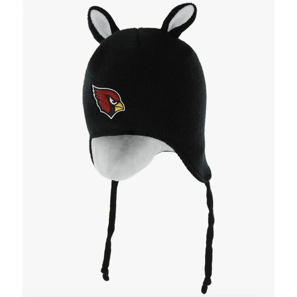 New NFL Arizona Cardinals Toddler Little Monster Knit Hat 47 Brand Black Cap